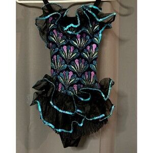 Art Stone 5000 Costume Size MC Sequins Glitter Ruffles Girls Children Kids Size